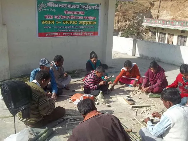 Women participating in a seated skills training session